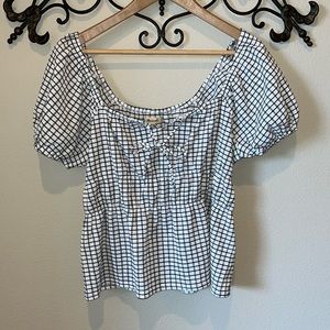 MADEWELL OMAHA TIERED PEPLUM NWT TOP SIZE XL